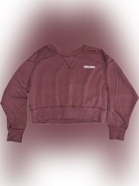 Abercrombie & Fitch Burgundy cropped sweatshirt